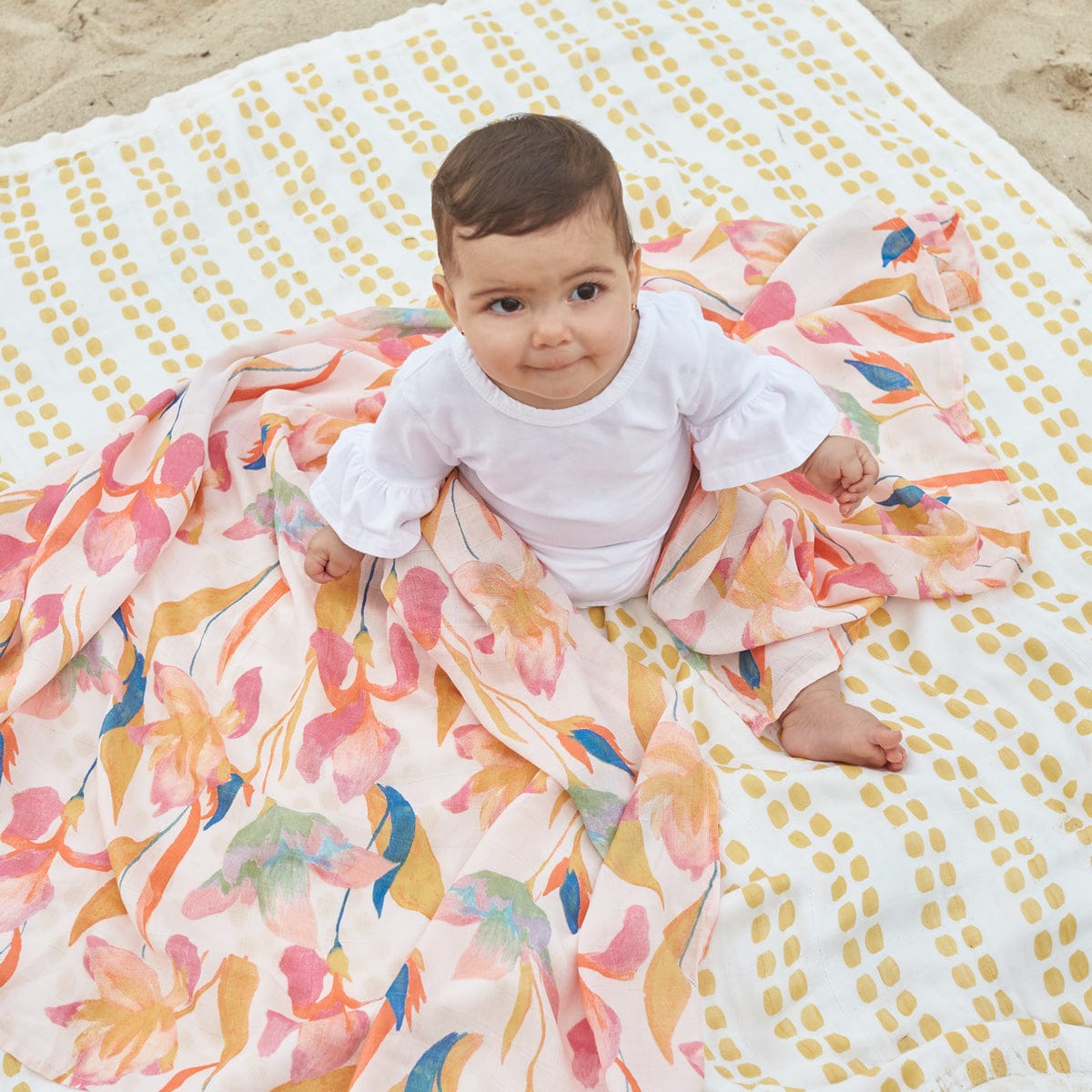 Aden + Anais Silky Soft Dream Blanket - Marine Gardens - ADBS10001