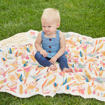 Aden + Anais Silky Soft Dream Blanket - Marine Gardens - ADBS10001
