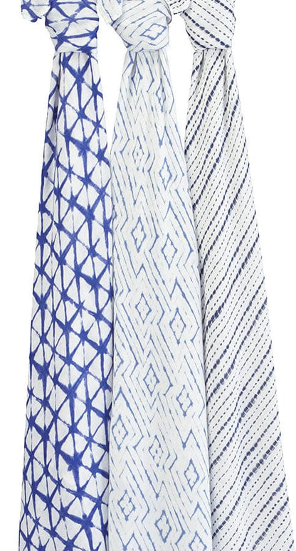 Aden + Anais Silky Soft Swaddles - 3-Pack - Indigo - 9213
