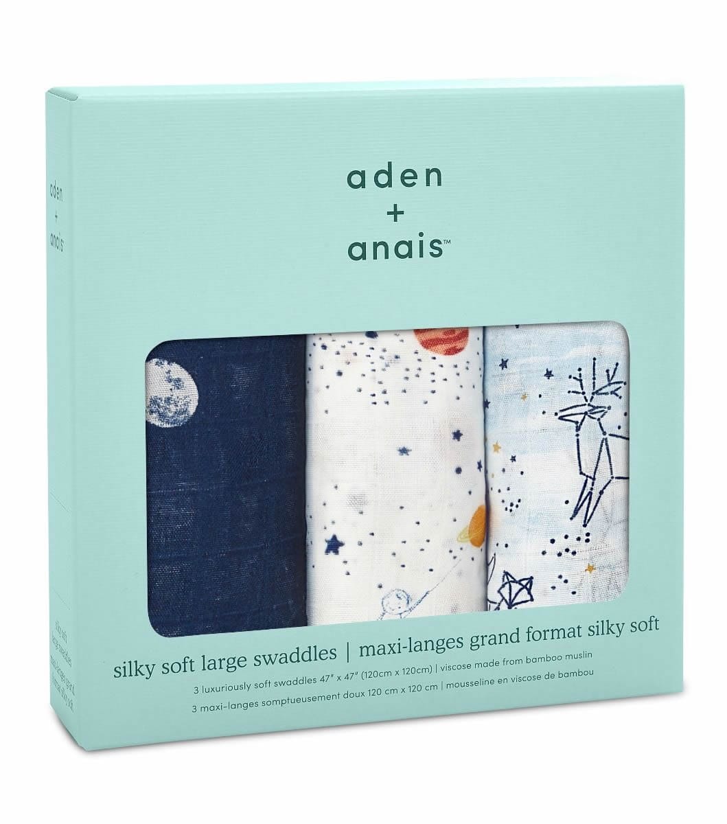 Aden + Anais Silky Soft Swaddles - 3-Pack - Stargaze - 9227