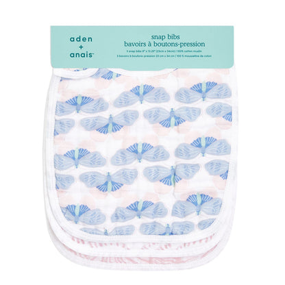 Aden + Anais Snap Bibs, 3 pack - Deco Butterflies - ASNC30012
