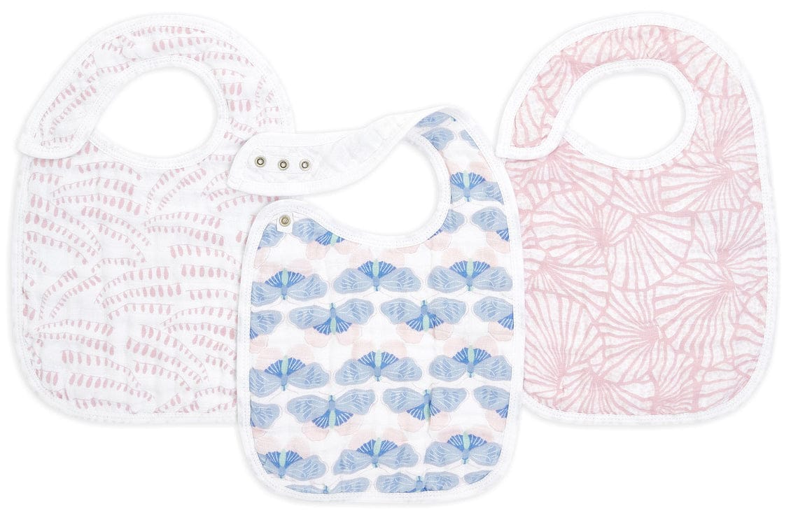 Aden + Anais Snap Bibs, 3 pack - Deco Butterflies - ASNC30012