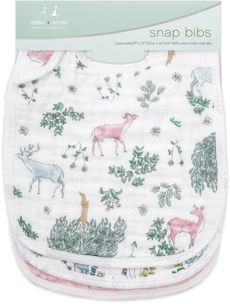 Aden + Anais Snap Bibs, 3 Pack - Forest Fantasy - 7138-AA