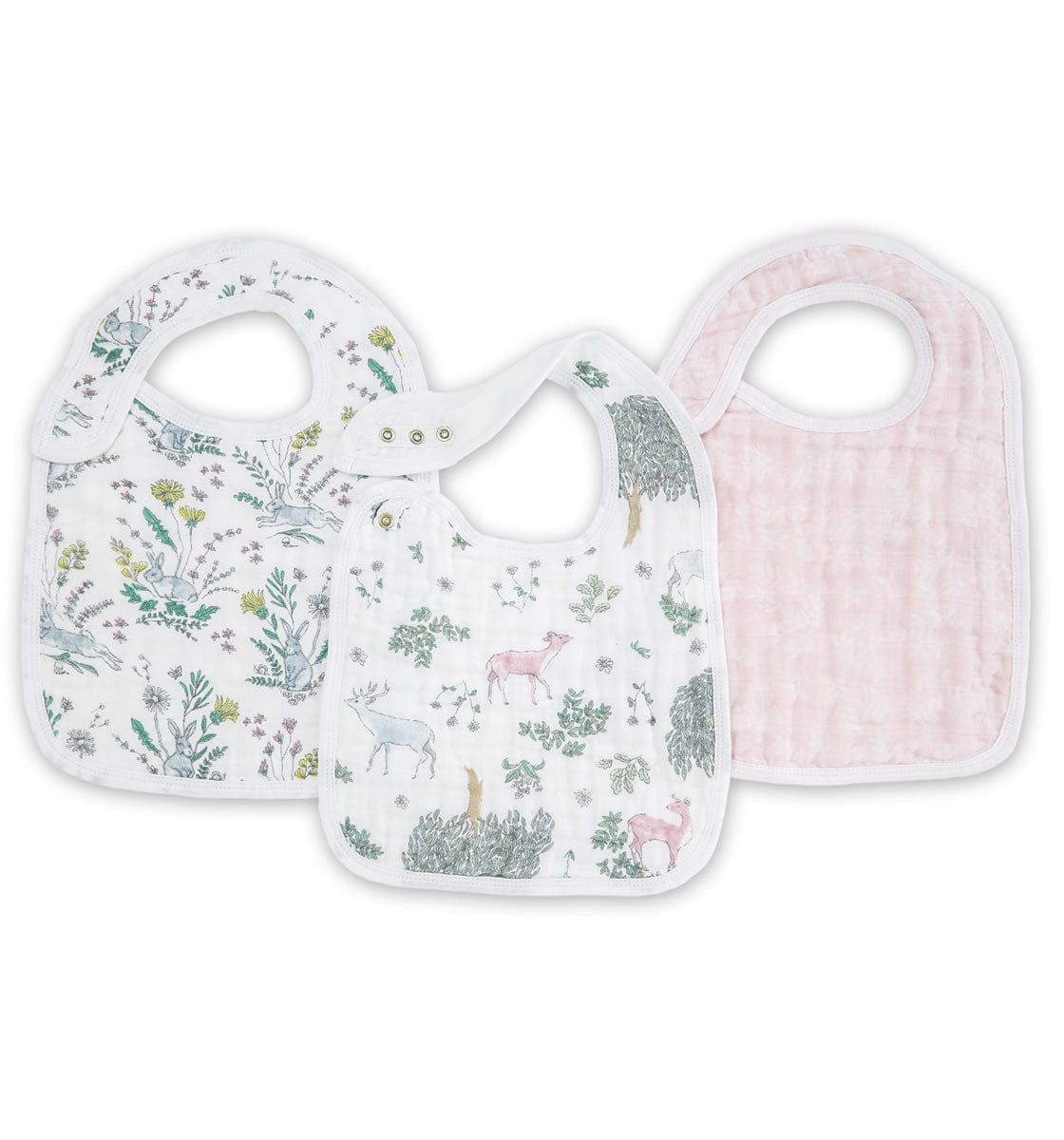 Aden + Anais Snap Bibs, 3 Pack - Forest Fantasy - 7138-AA