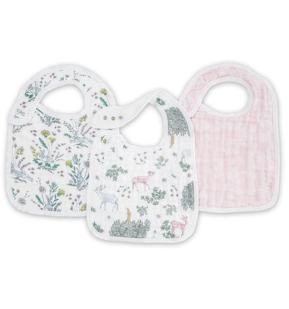 Aden + Anais Snap Bibs, 3 Pack - Forest Fantasy - 7138-AA