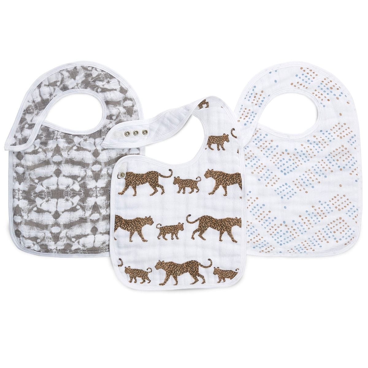 Aden + Anais Snap Bibs, 3 Pack - Hear Me Roar - 7144-AA