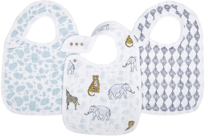 Aden + Anais Snap Bibs, 3 Pack - Jungle - ASNC30003