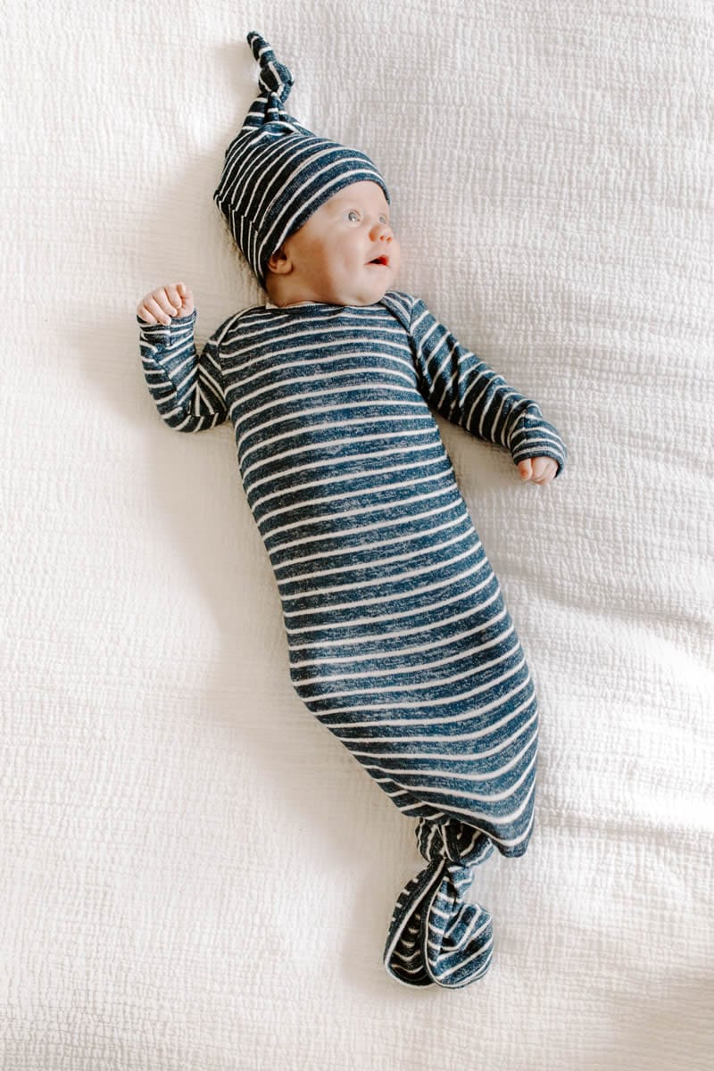 Aden + Anais Snuggle Knit Newborn Gift Set - Navy Stripe - ANGN40003