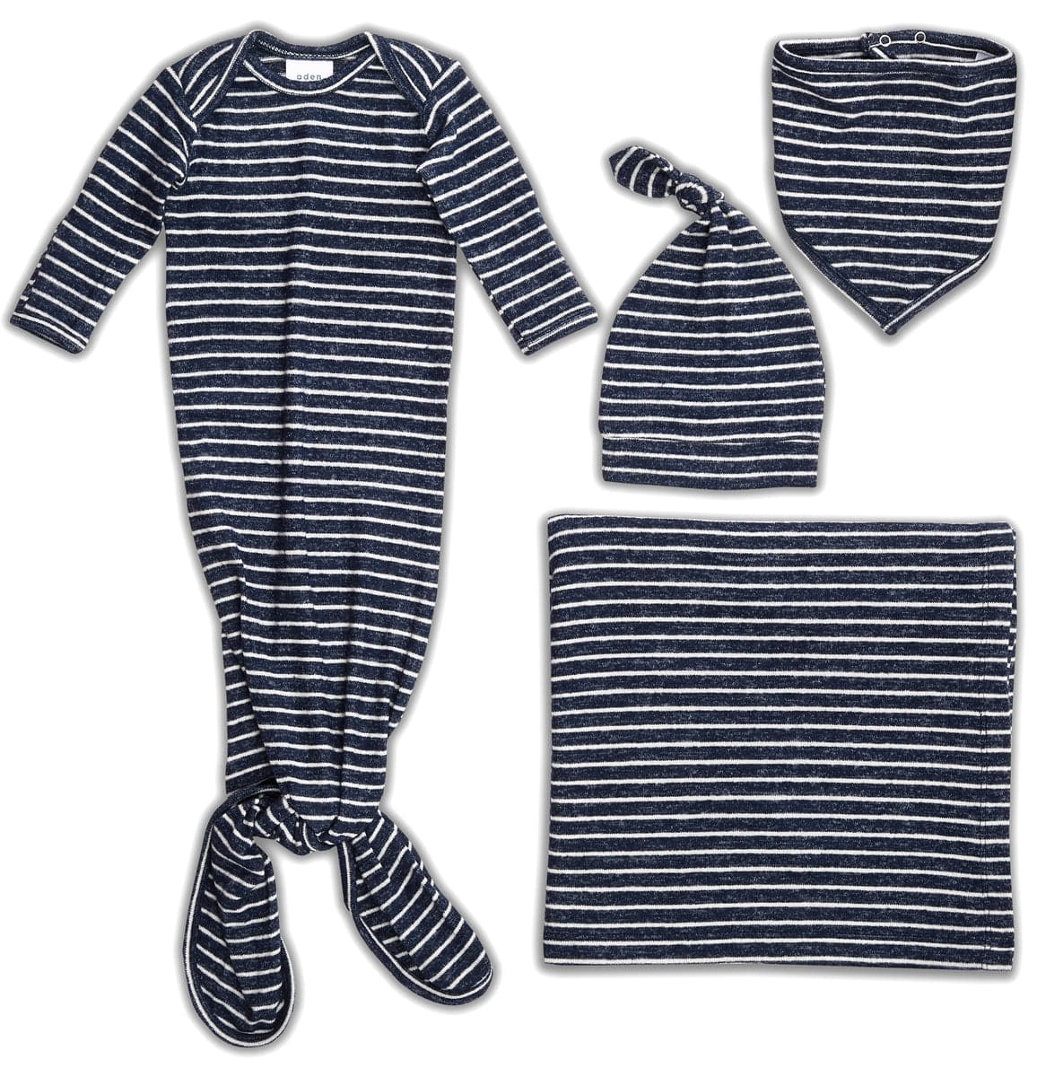Aden + Anais Snuggle Knit Newborn Gift Set - Navy Stripe - ANGN40003