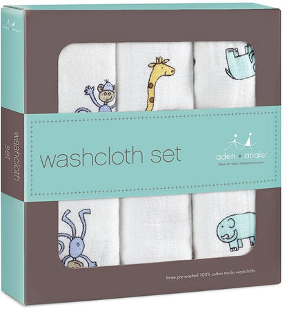 Aden + Anais Washcloth Set, 3-Pack - Jungle Jam - 3048-AA