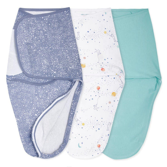 Aden + Anais Essentials Easy Swaddle Wrap Quick Change 3 pk - Stargaze (0-3 months) - EWSK30011