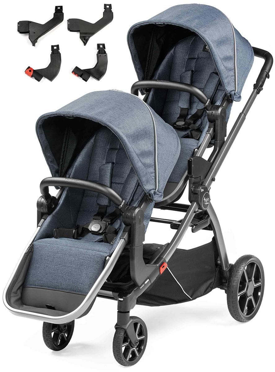 Agio by Peg Perego Z4 Double Stroller Bundle - Blue Mirage