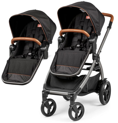Agio by Peg Perego Z4 Double Stroller Bundle - Black - IP1528BX00BA13-DBL