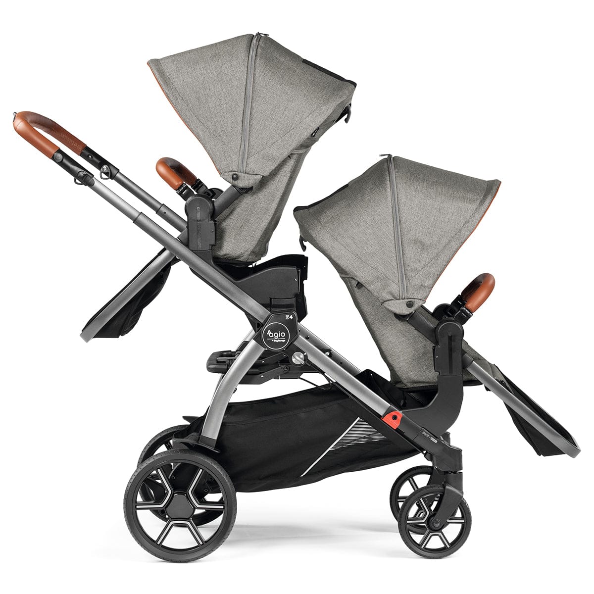 Agio by Peg Perego Z4 Double Stroller Bundle - Grey - IP1528BX00BA53-DBL