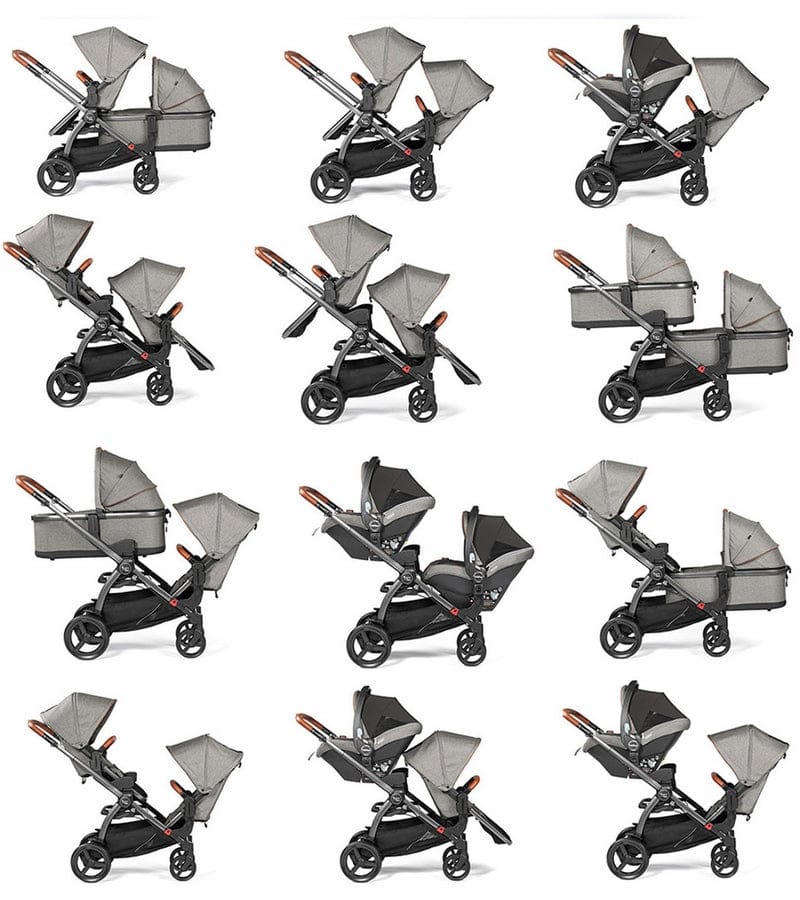 Agio by Peg Perego Z4 + Primo Viaggio 4-35 Lounge Travel System Bundle - Grey - IP1528BX00BA53-IMLO00UX00BA53DX53-bundle