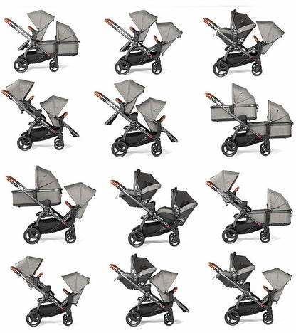 Agio by Peg Perego Z4 + Primo Viaggio 4-35 Lounge Travel System Bundle - Grey - IP1528BX00BA53-IMLO00UX00BA53DX53-bundle