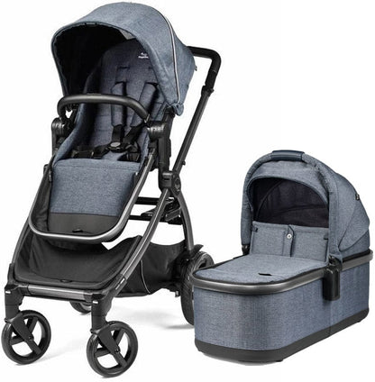 Agio by Peg Perego Z4 Stroller + Bassinet Bundle - Mirage Blue - IP1528BX00BA71-BAS