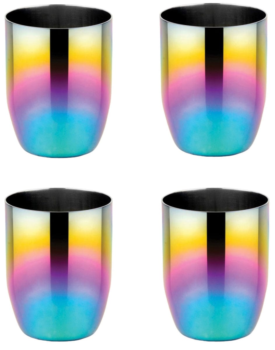 Ahimsa Stainless Steel Conscious Cups (Set of 4) - Rainbow - SCUP-108-RNB