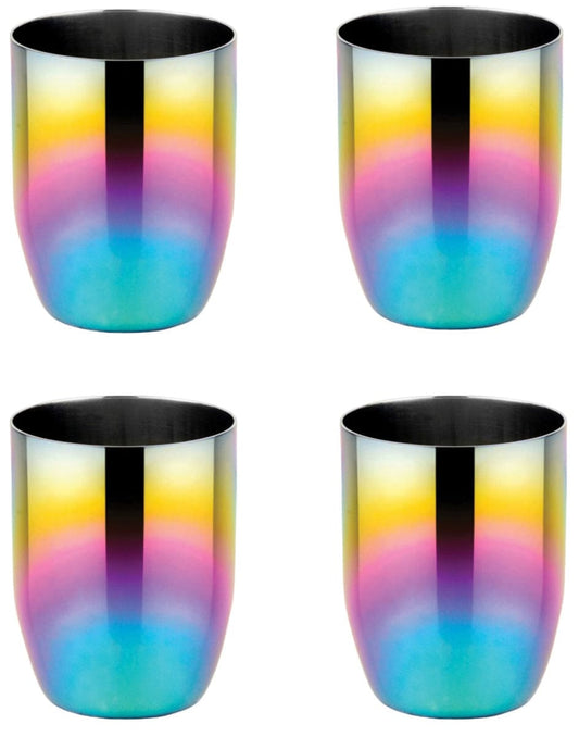 Ahimsa Stainless Steel Conscious Cups (Set of 4) - Rainbow - SCUP-108-RNB
