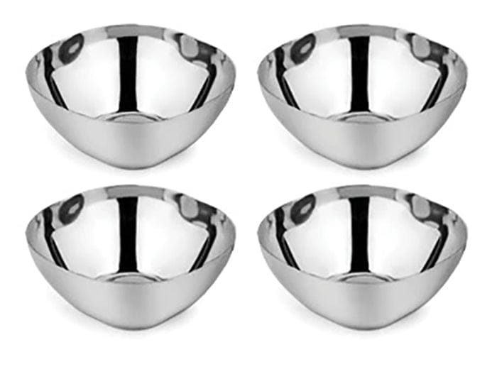 Ahimsa Stainless Steel Smart Snacking Bowls (Set of 4) - Classic - SBWL-108-CLA