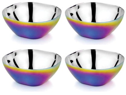 Ahimsa Stainless Steel Smart Snacking Bowls (Set of 4) - Rainbow - SBWL-108-RNB