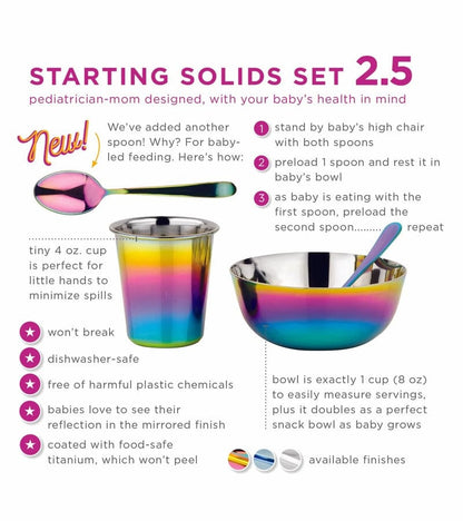 Ahimsa Stainless Steel Starting Solids Infant Set - Classic - INF-108-CLA