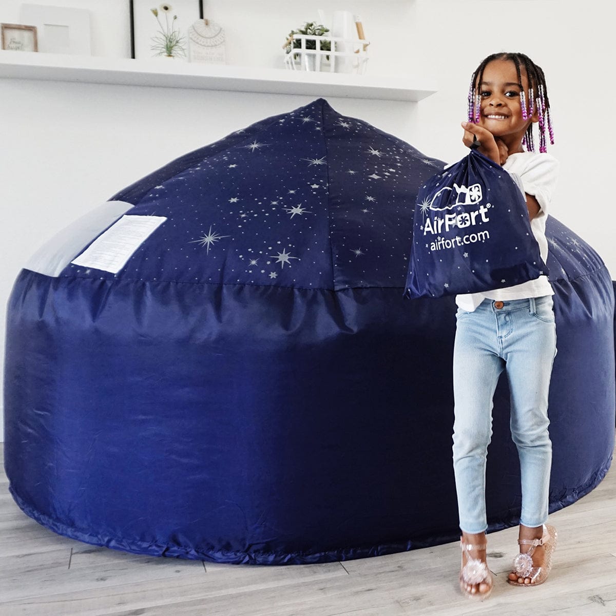 Airfort Inflatable Fort for Kids Starry Night (Glow) - RETAIL-STAR