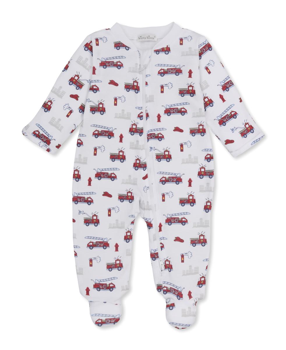 Kissy Kissy Footie w/ Zip - PJs Fire Rescue Racers, 0-3M