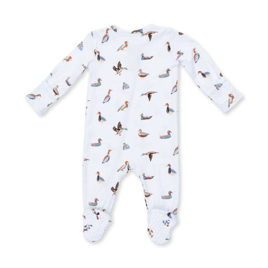 Angel Dear 2 Way Zipper Footie - American Ducks, NB