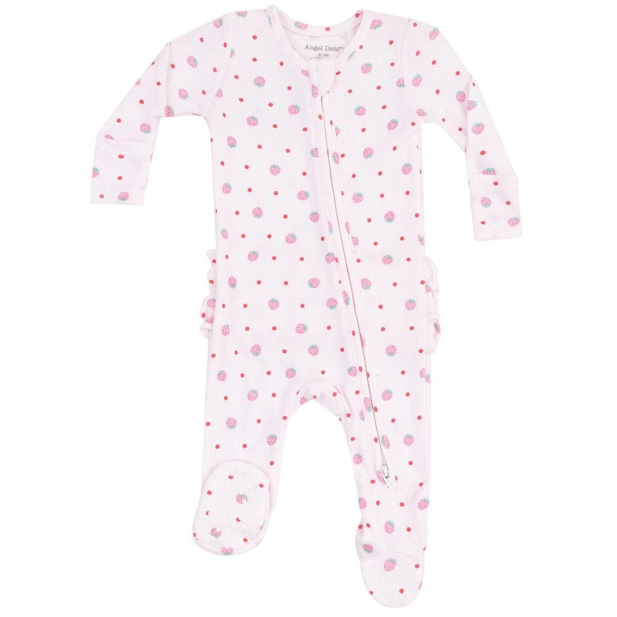 Angel Dear 2 Way Zipper Ruffle Back Footie - 653-S25-SSD-NB