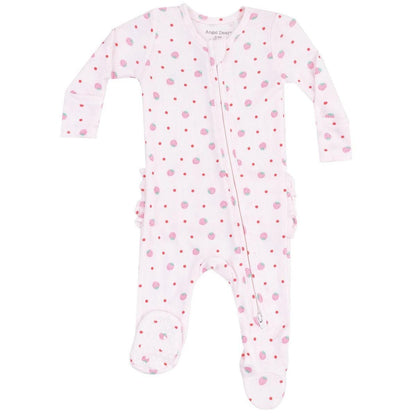 Angel Dear 2 Way Zipper Ruffle Back Footie - 653-S25-SSD-NB