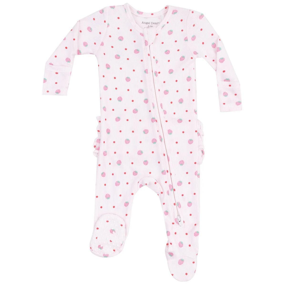 Angel Dear 2 Way Zipper Ruffle Back Footie - 653-S25-SSD-3-6M