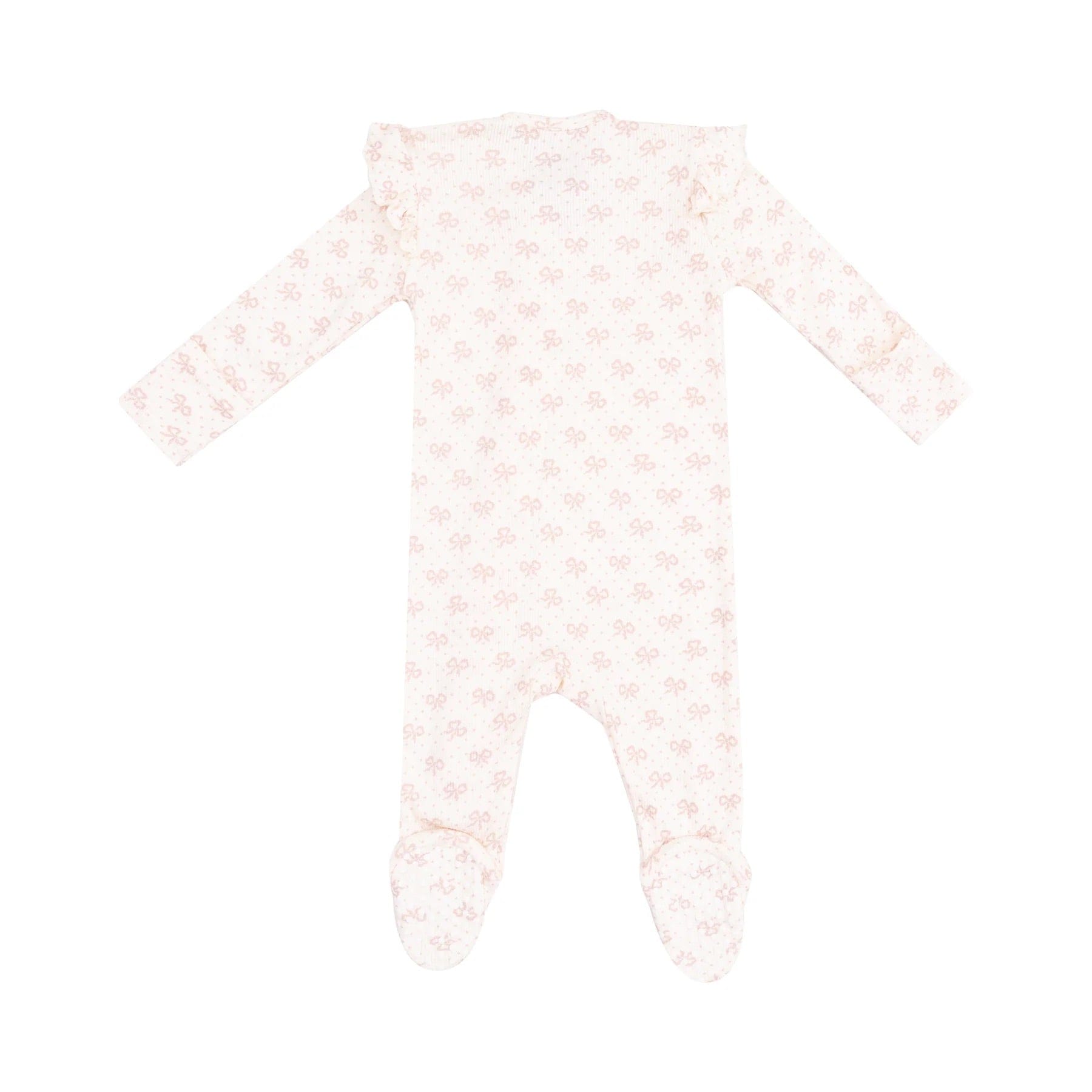 Angel Dear 2 Way Zipper  Ruffle Sleeves Footie -