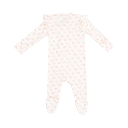 Angel Dear 2 Way Zipper  Ruffle Sleeves Footie -