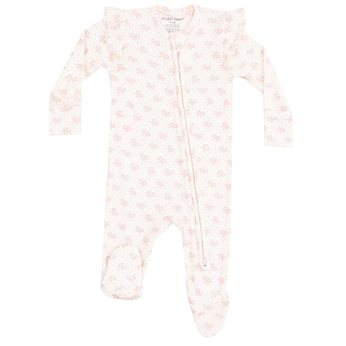 Angel Dear 2 Way Zipper  Ruffle Sleeves Footie - 726-S25-VMB-NB
