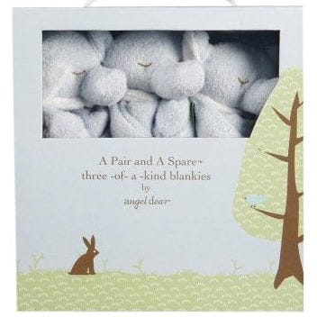 Angel Dear A Pair & A Spare Blankies - Blue Elephant - 1109S