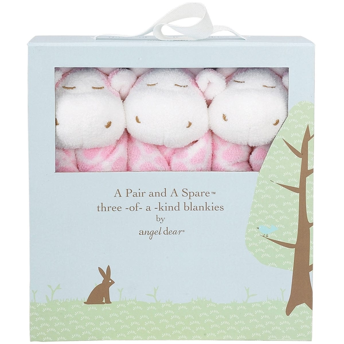 Angel Dear A Pair & A Spare Blankies - Pink Giraffe - 1138S