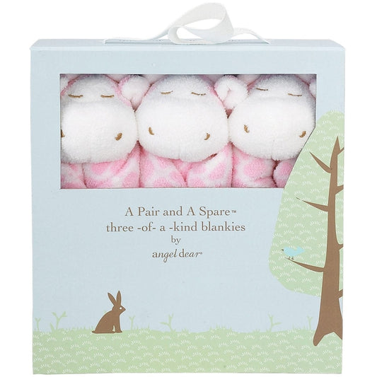 Angel Dear A Pair & A Spare Blankies - Pink Giraffe - 1138S