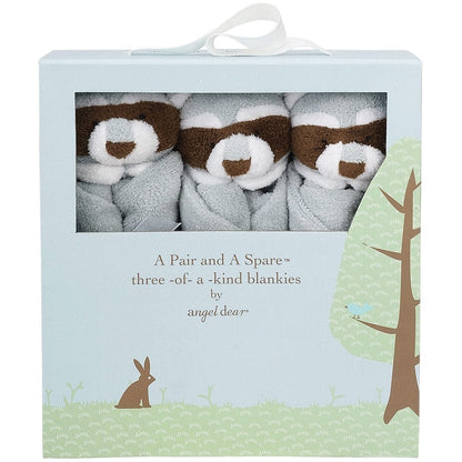 Angel Dear A Pair & A Spare Blankies - Racoon