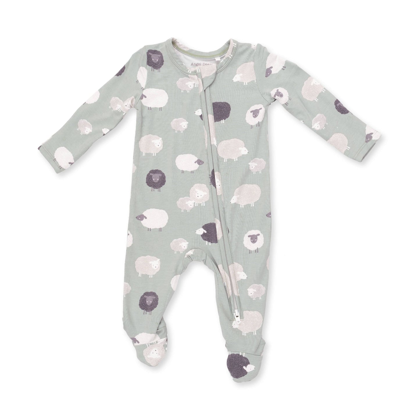Angel Dear Black Sheep 2 Way Zipper Footie, NB