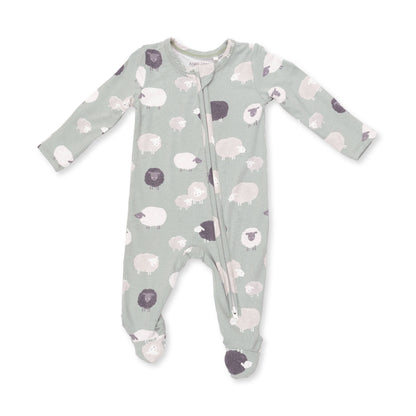Angel Dear Black Sheep 2 Way Zipper Footie, NB