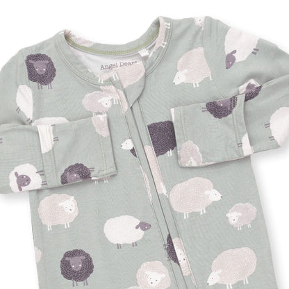 Angel Dear Black Sheep 2 Way Zipper Footie, NB