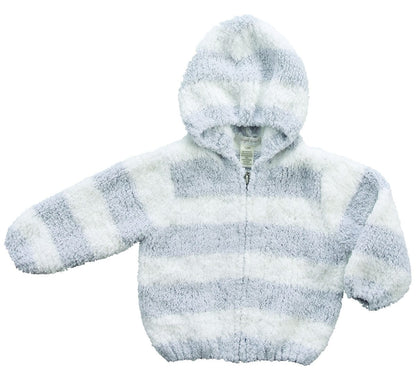 Angel Dear Chenille Hoodie, 0-6 Months - Grey/White - 13001