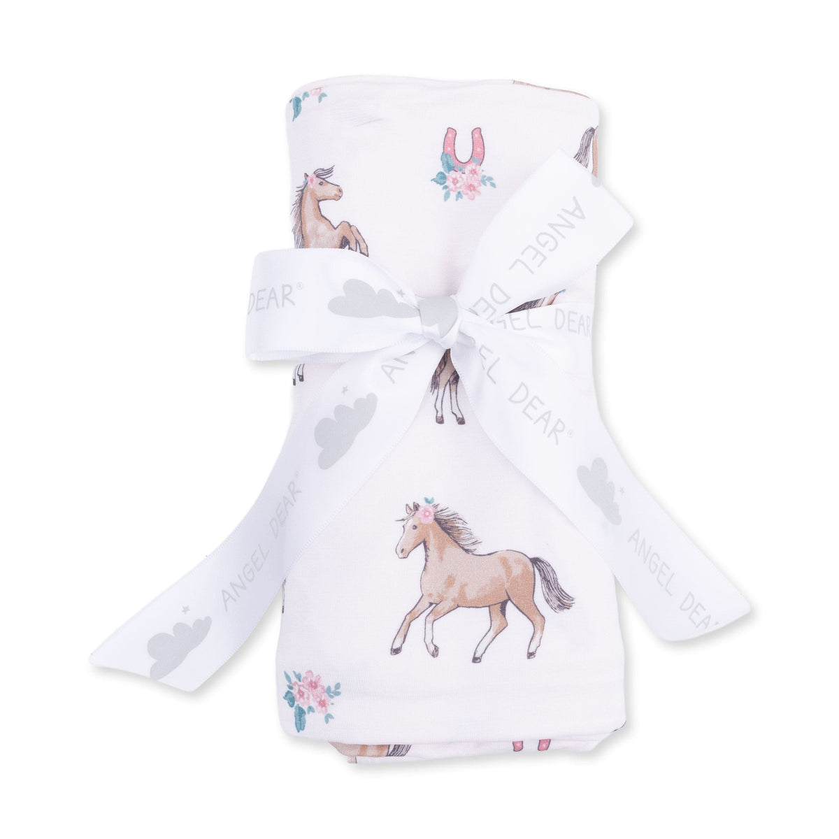 Angel Dear I Love Horses Swaddle Blanket