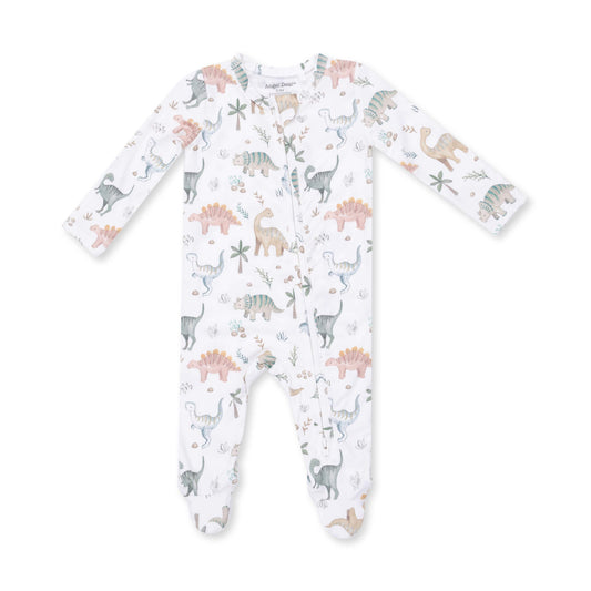 Angel Dear Sweet Baby Dinos 2 Way Zipper Footie, 0-3M