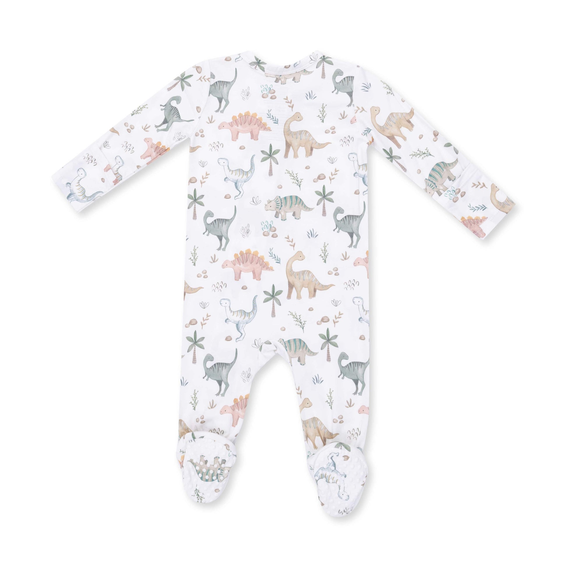 Angel Dear Sweet Baby Dinos 2 Way Zipper Footie, 3-6M