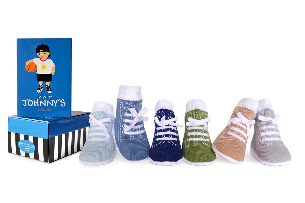Trumpette Everyday Johnny's Socks, 6 Pack - 0-12M