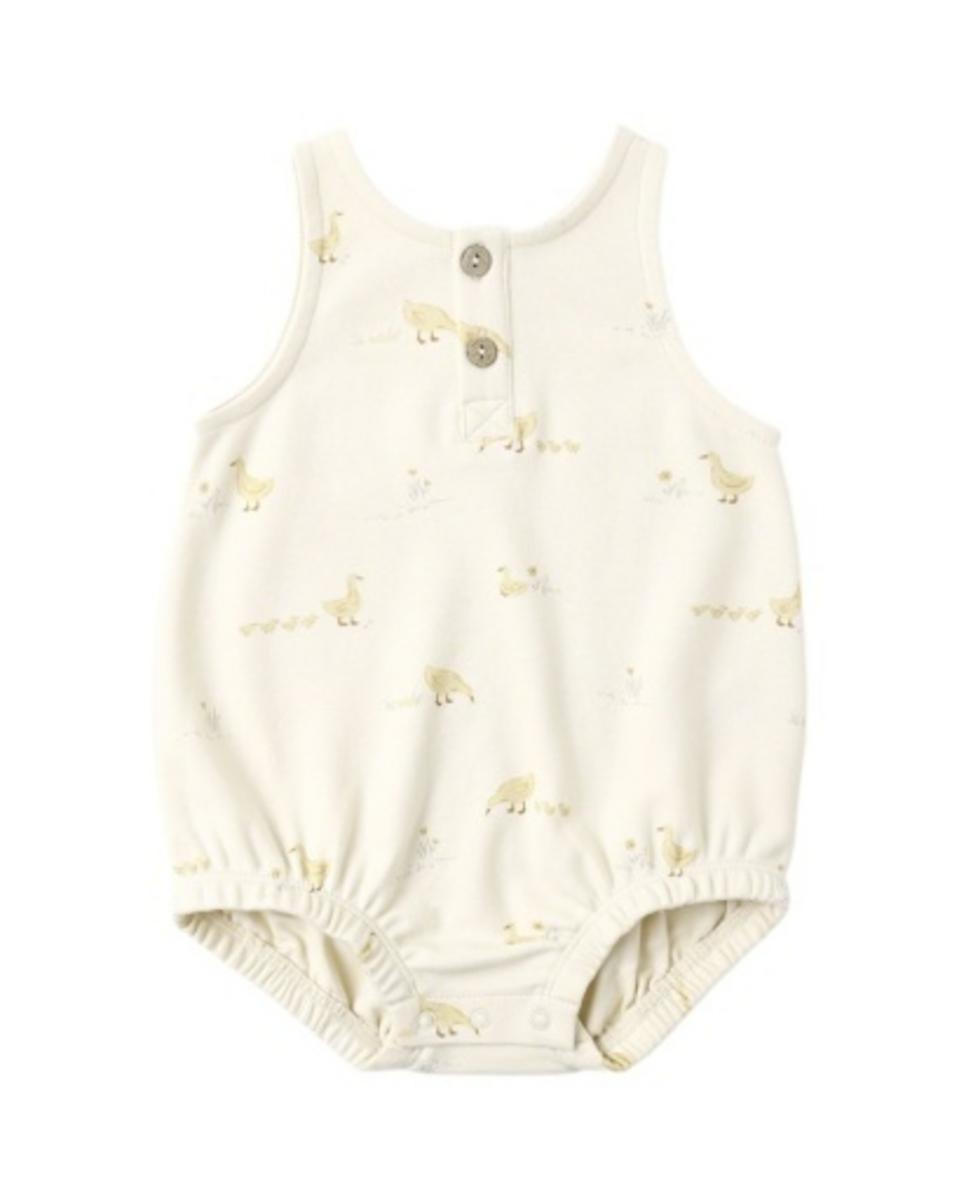 Quincy Mae Sleeveless Bubble Ducks - Natural, 6-12M