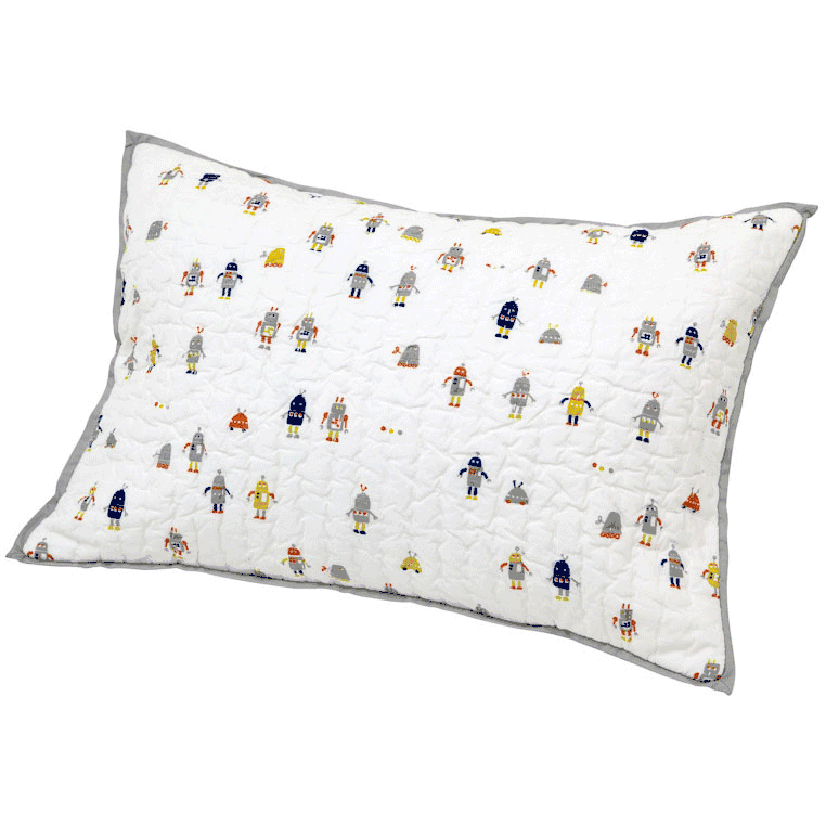 Auggie Quilted Decorative Pillow Cover in Robot March - P-Q12X18-RM
