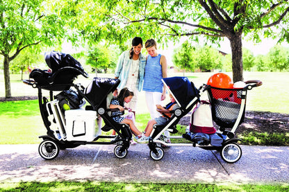 Austlen Entourage Double Stroller - Black / Black - ST-EBSE-BK